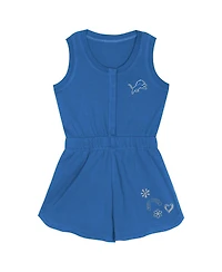 Outerstuff Girls Toddler Blue Detroit Lions Super Girl Romper