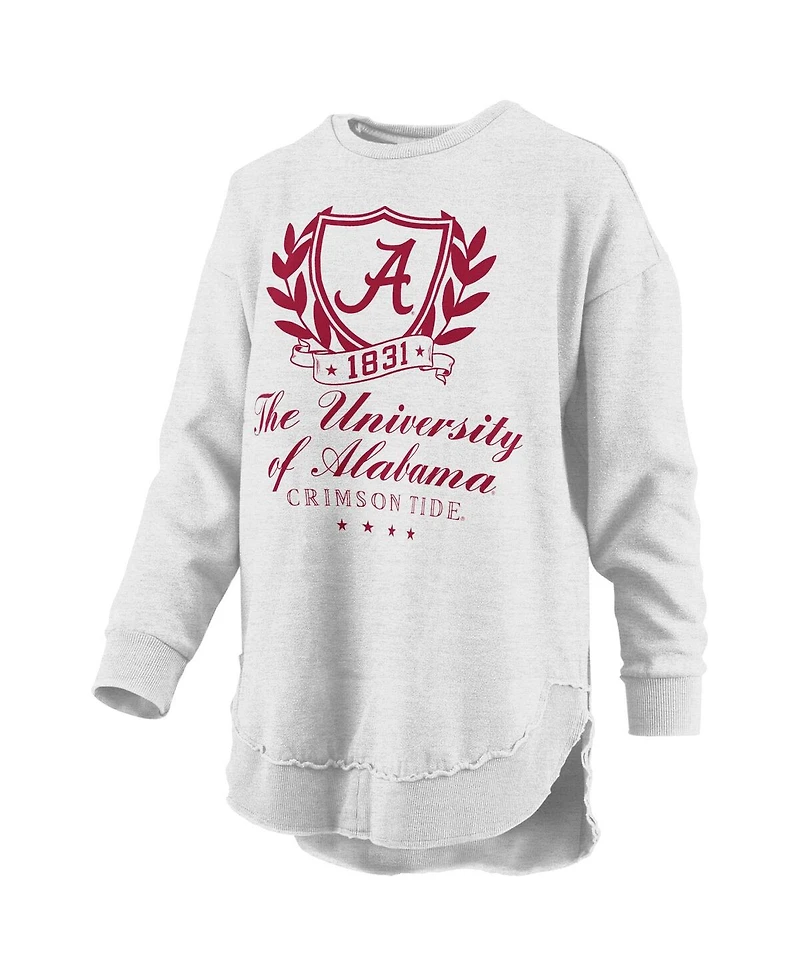 Pressbox Women's Heather Gray Alabama Crimson Tide Field Day Melange Poncho Pullover Sweatshirt