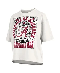 Pressbox Women's White Alabama Crimson Tide Harmony Oversized T-Shirt