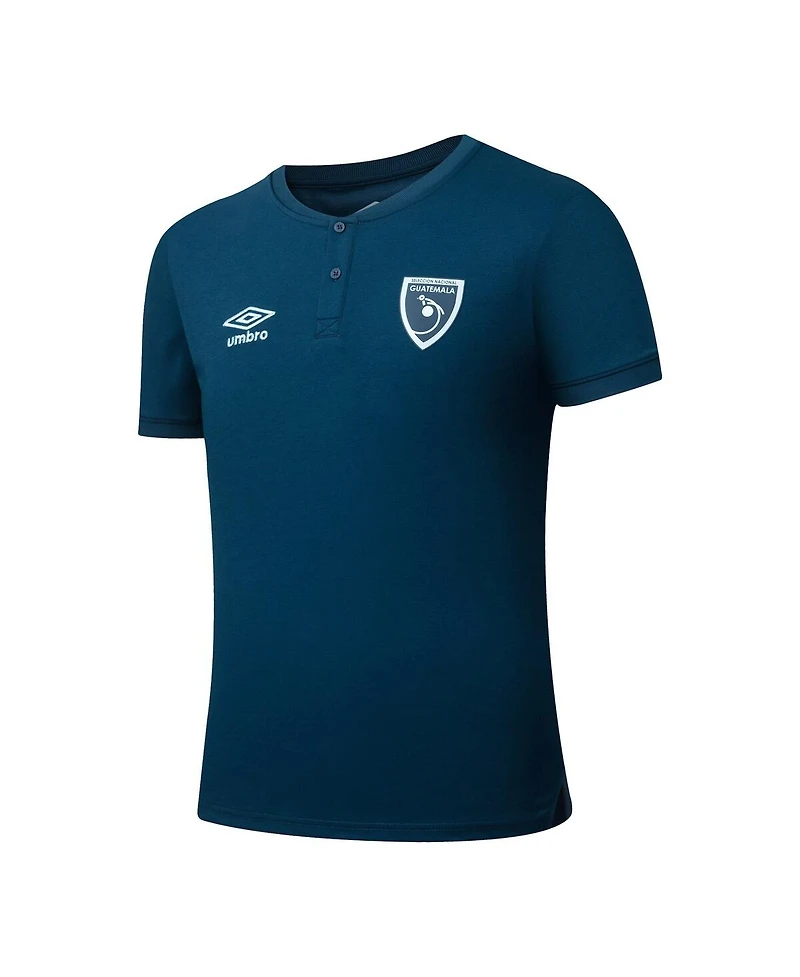 Umbro Men's Navy Guatemala National Team 2025 Crew Neck Polo Shirt