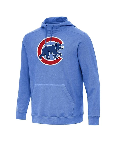 Antigua Men's Heather Royal Chicago Cubs Cloud Pullover Hoodie