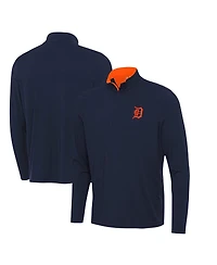 Antigua Men's Navy Detroit Tigers Content Quarter-Zip Top