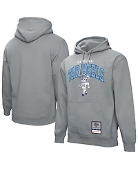 Mitchell & Ness Men's Heather Gray North Carolina Tar Heels Classic Arch Pullover Hoodie