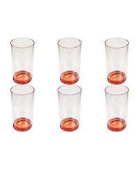 Abode Homewares Color Base Jumbo Glasses, Set of 6