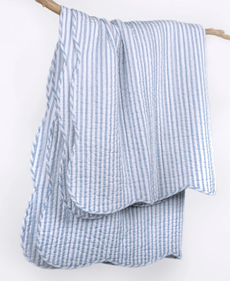 Levtex Martha Stripe Reversible Quilted Throw, 50" x 60"