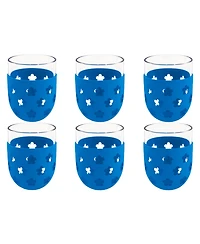Abode Homewares Color Base Jumbo Glasses, Set of 6
