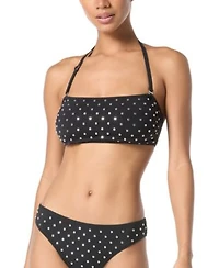Michael Michael Kors Womens Studded Bandeau Top Studded High Leg Bikini Bottom