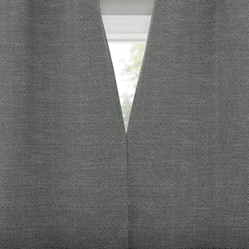 Sarasi Contrast Tweed Magnetic Closure 100% Blackout Grommet Curtain Panel