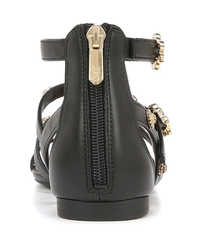 Sam and Libby Women's Rhonda Studded Gladiator Flat Sandals