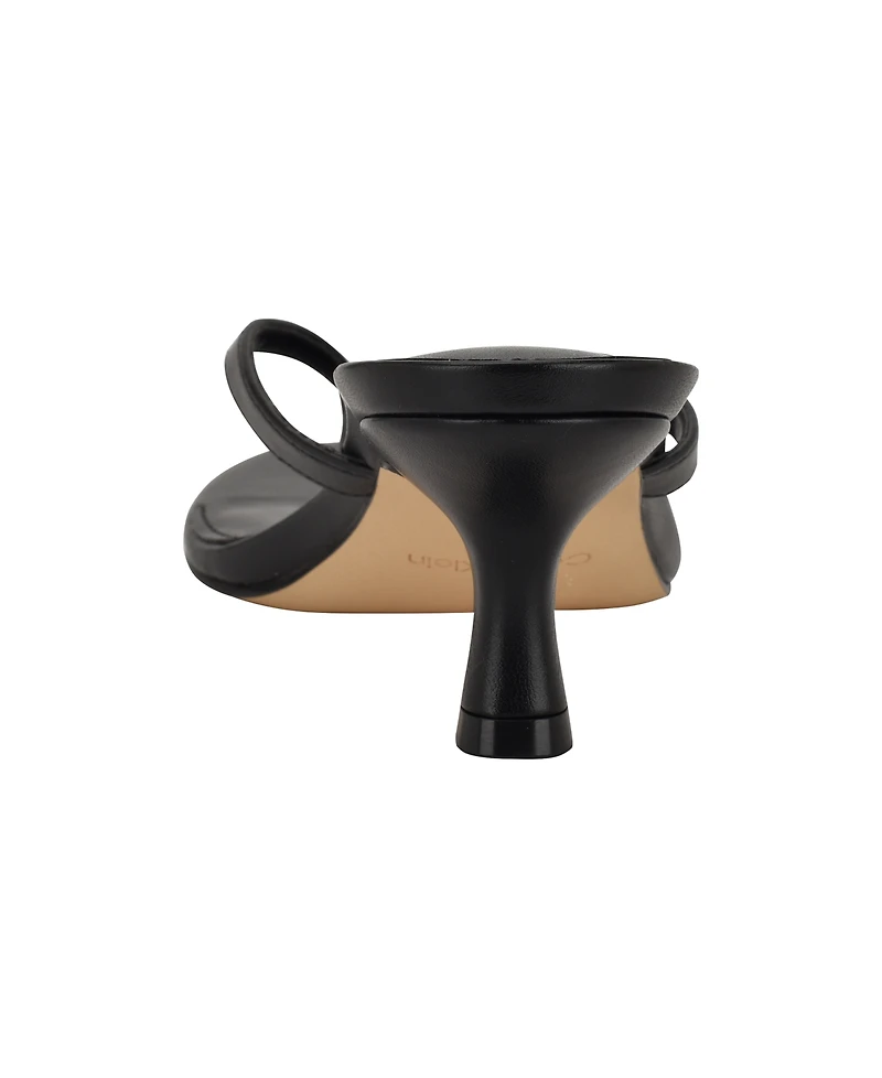 Calvin Klein Women's Opelle Tapered Kitten Heel Sandals