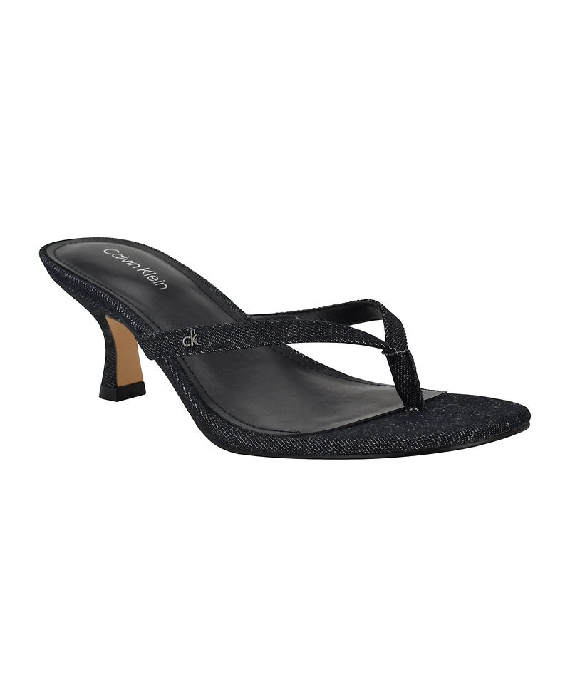 Calvin Klein Women's Opelle Tapered Kitten Heel Sandals