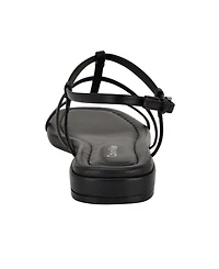 Calvin Klein Women's Sallia Strappy Caged Flat Sandals