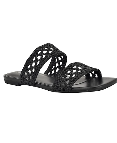 Calvin Klein Women's Florency Woven Slip-On Flat Sandals