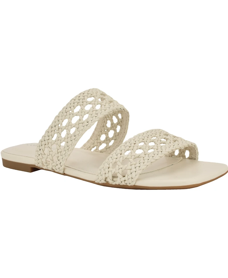 Calvin Klein Women's Florency Woven Slip-On Flat Sandals