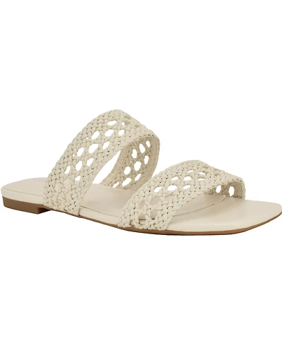 Calvin Klein Women's Florency Woven Slip-On Flat Sandals