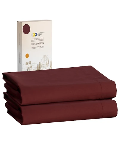 King Pillowcases - 100% Cotton, Set of 2 Soft & Cooling Sateen Weave Cases, Perfect Fit for Pillows by California Design Den