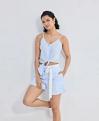 Reistor Women's Regular Fit Shorts Stripes