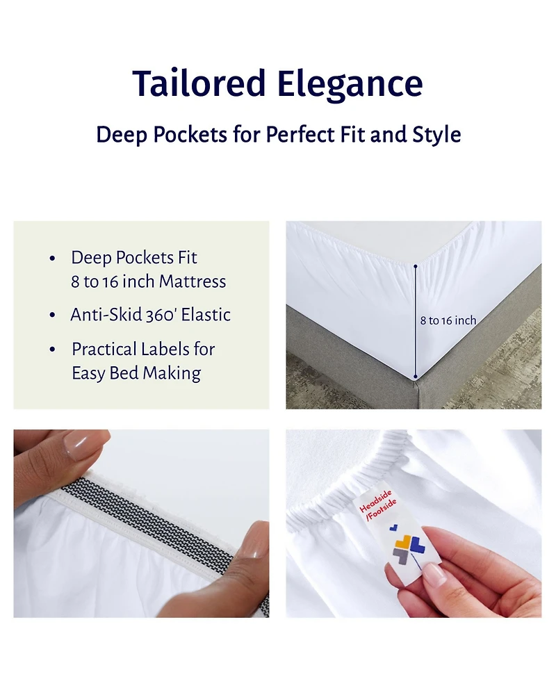 Certified Luxury 100% Egyptian Cotton Sheets Cal King Set - Percale Sheet with Deep Pockets, Cool and Durable Bedding