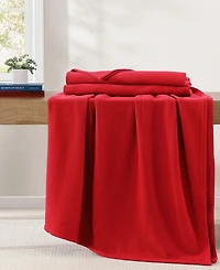 Tommy Hilfiger Solid Cotton Pique Blanket