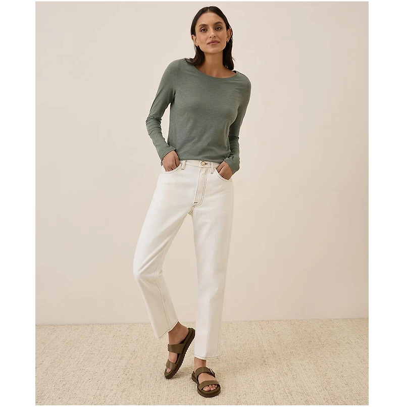 Pact Women's Organic Cotton Featherweight Slub Long Sleeve Tee