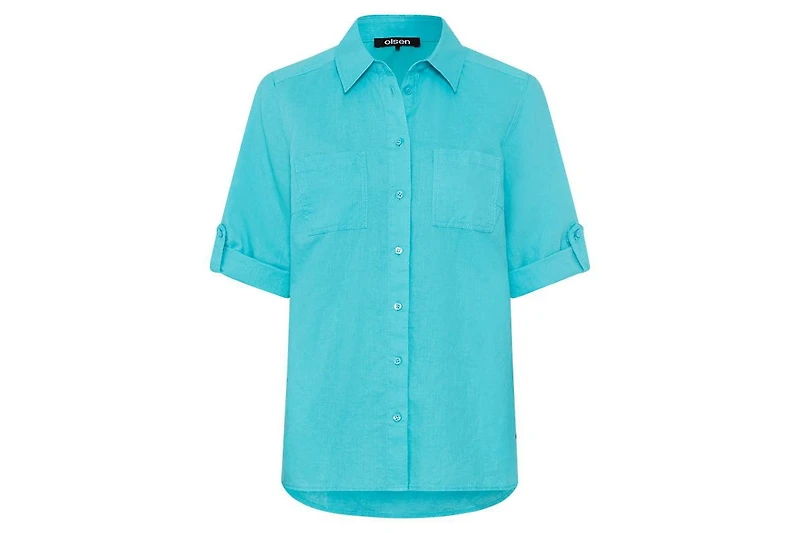 Olsen Women's Rolled Sleeve Tab Shirt