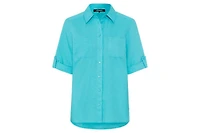 Olsen Women's Rolled Sleeve Tab Shirt