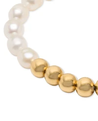 kate spade new york Gold-Tone Freshwater Pearl Beaded Flex Bracelet