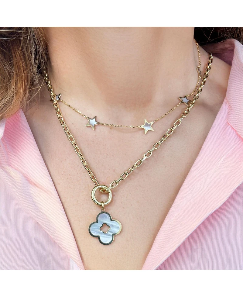The Lovery Round Gold Charm Holder 10 millimeters
