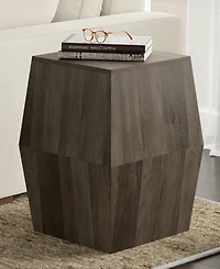 Simpli Home 22" Mango Wood Terry Side Table