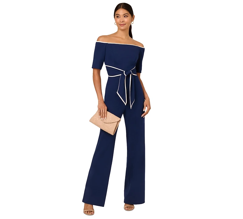 Adrianna Papell Women's Off-The-Shoulder Jumpsuit