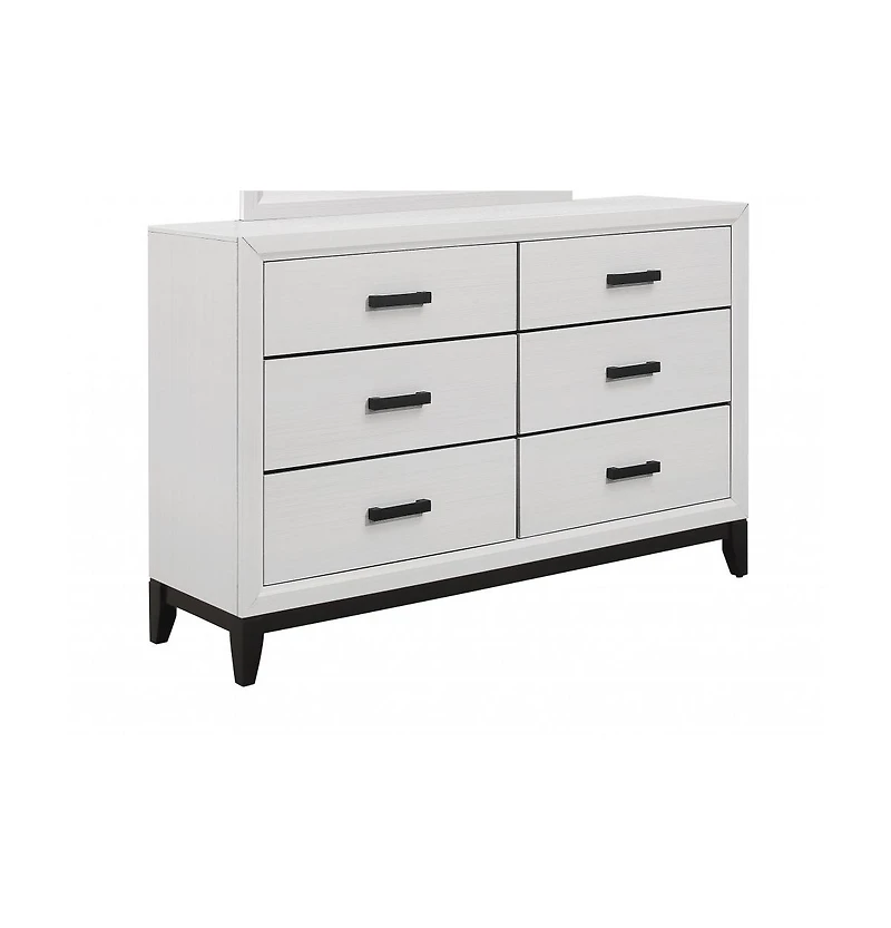 Classic Solid Wood Double Dresser with Smooth Glide Drawers