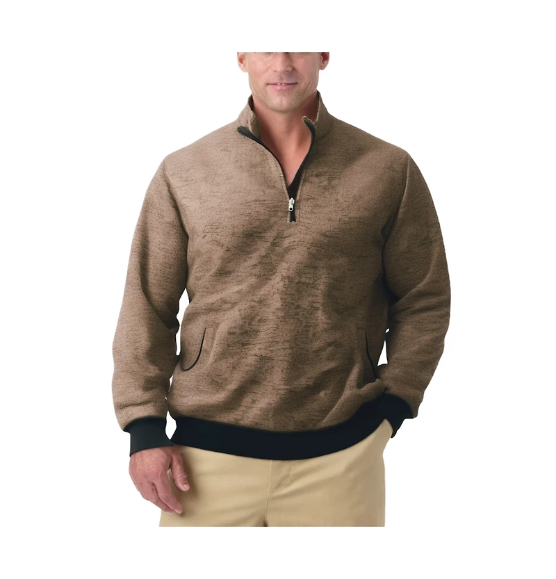 KingSize Big & Tall Quarter Zip Fleece Sweater
