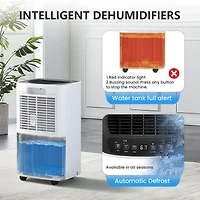 Zafro Dehumidifier for Bathroom & Basement & Bedroom & Room with Drain Hose, 1,500 Sq. Ft Dehumidifiers with Auto or Manual Drainage, 3 Working Modes/