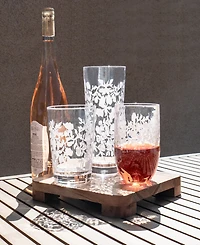 Abode Homewares Stax Optic Twist Double Old Fashioned Glasses, Set of 6