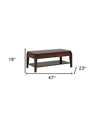Modern Lift-Top Coffee Table with Storage Shelf and Hidden Compartment