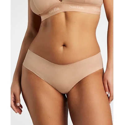 Siella Women's Organic Cotton No-Show Bikini
