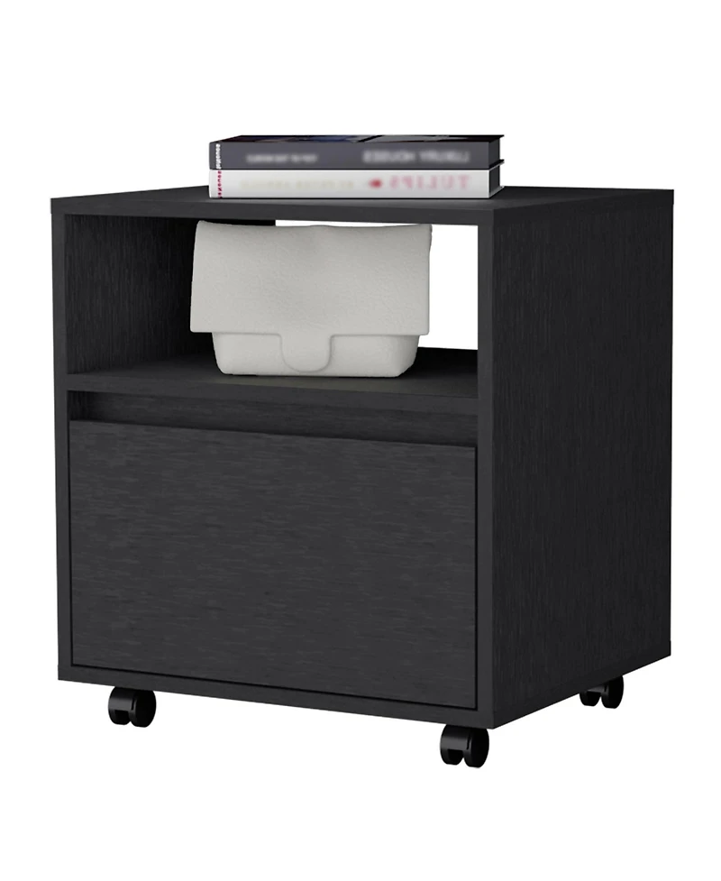 Tech-Integrated 1-Drawer Nightstand for Modern Homes
