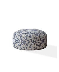 Modern Cotton Round Turtle Pouf Ottoman for Lounge and Relaxation