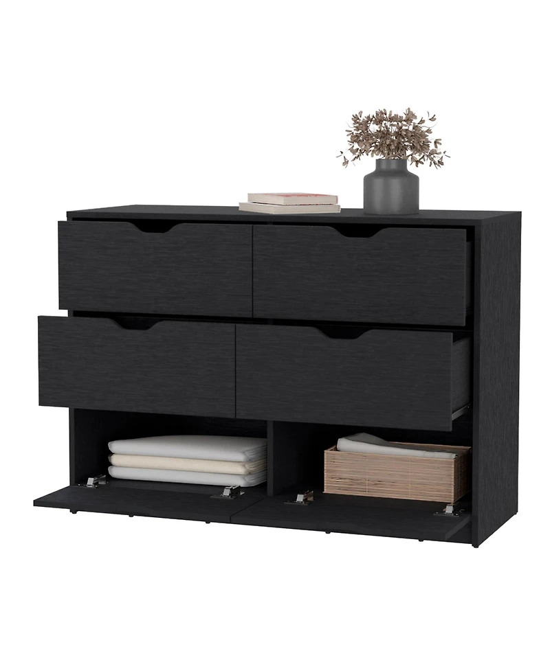Manufactured Wood 6-Drawer Dresser – Minimalist Design