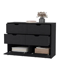 Manufactured Wood 6-Drawer Dresser – Minimalist Design