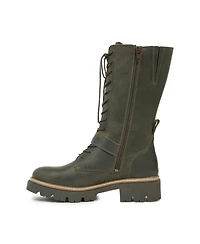 Strap Detail Mid Calf Boot