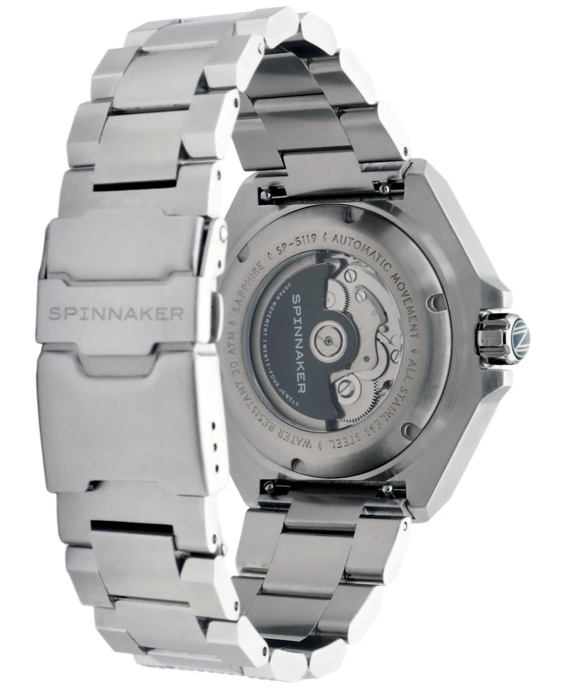 Spinnaker Men's Dumas Gmt Automatic Solid Stainless Steel Bracelet Watch
