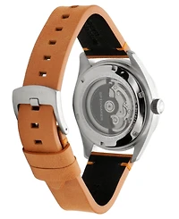 Spinnaker Men's Fleuss Automatic Orange Leather Strap Watch, 43mm