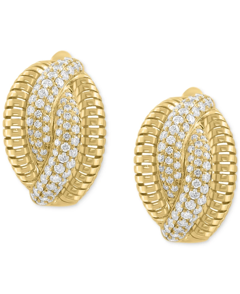 Effy Diamond Pave Abstract Statement Earrings (1-1/10 ct. t.w.) in 14k Gold