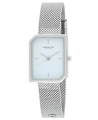 London Fog Unisex Cavern Silver Alloy Mesh Watch, 24mm
