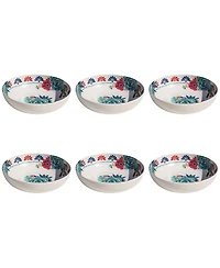 Abode Homewares Desert Succulent 6-Pc. Low Bowls, Service For 6