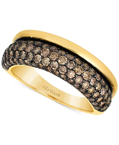 Le Vian Chocolatier Chocolate Diamond Pave & Polished Band (1-1/4 ct. t.w.) in 14k Gold