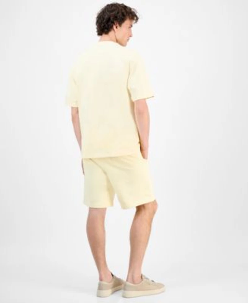 Hugo By Hugo Boss Mens Dinkee Logo Graphic Cotton T Shirt Dinkoe Cotton Shorts