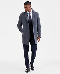 Calvin Klein Men's Prosper Wool-Blend Slim Fit Overcoat