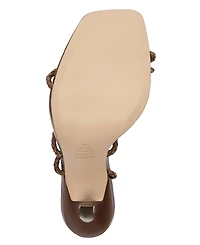 Schutz Women's Kaya Straw Stiletto Heel Sandals